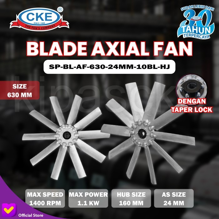 PRY88 BALING / BLADE KIPAS AXIAL FAN 25" INCH WITH TAPERLOCK AS 24 / 28 MM