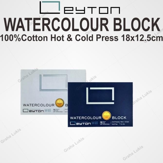 

Sale Leyton Watercolor Block 100% Cotton Cp/Hp 18X12.5Cm + Lancet