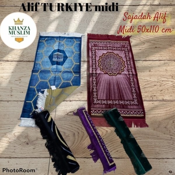 SAJADAH TURKIYE ALIF BLUDRU UKURAN SEDANG