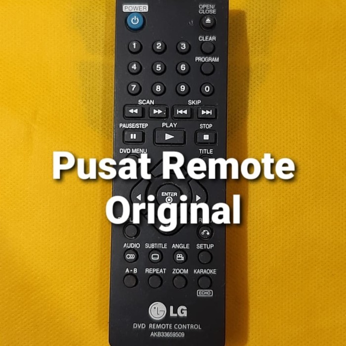 REMOTE REMOT DVD LG PLAYER AKB33659509 KARAOKE ORIGINAL ASLI