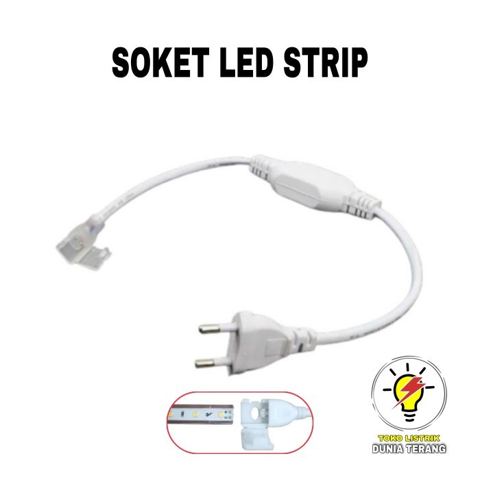 FREE ONGKIR SOKET COLOKAN SOCKET LED STRIP SELANG 5050 2835 ADAPTOR LED STRIP