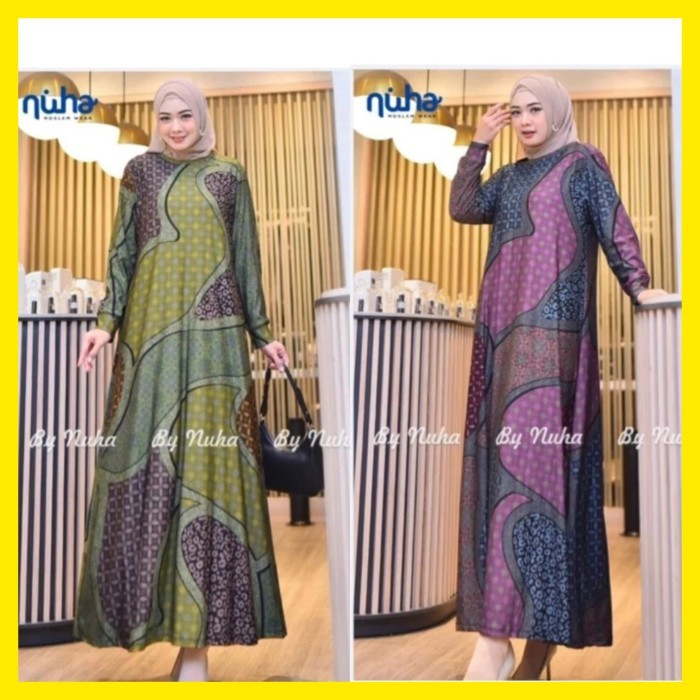GAMIS BATIK KAOS CALVIN JEANS DRESS PANJANG WANITA MUSLIM TEBAL MEWAH