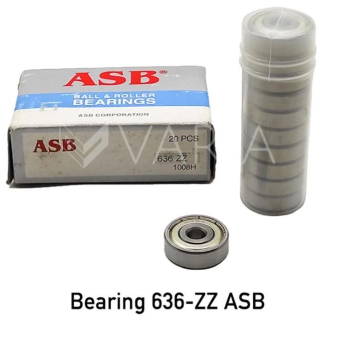 '+'+'+'+] Bearing laher 636 zz diameter dalam 10mm luar 35mm tebal 11mm