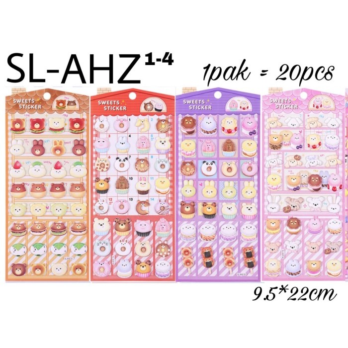 

Limited! Sticker Sweet Cake Muffin Chocolate Panda Bear Stiker Timbul 3d soft Terbatas