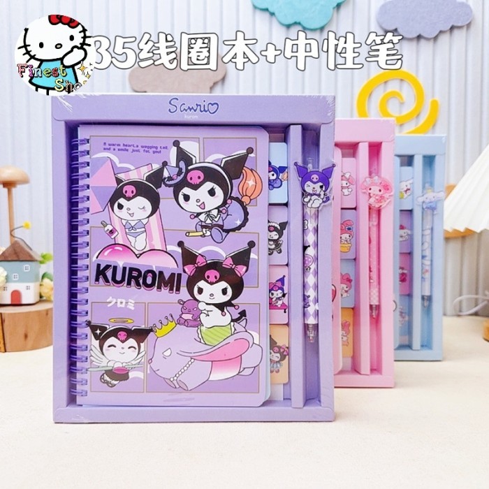 

Terlaris Paket Diary Set Jurnal 7in1 Sanrio Gift Box Cinnamo Kuromi Melody Kado SALE