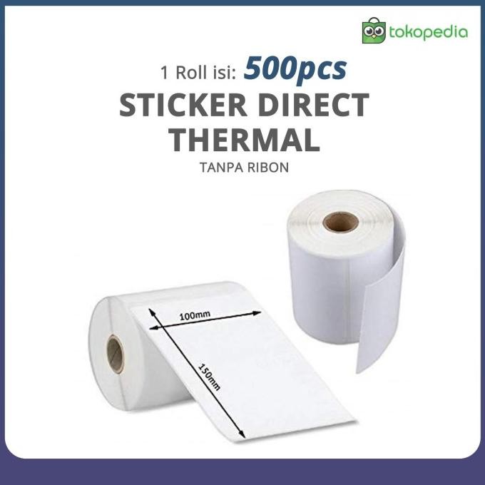 

Sale Kertas Label Printer Barcode 100 X 150 Mm Stiker A6 Thermal