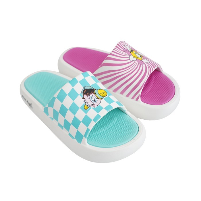 Ataru Sandal Thick Slippers Color Block Muklay