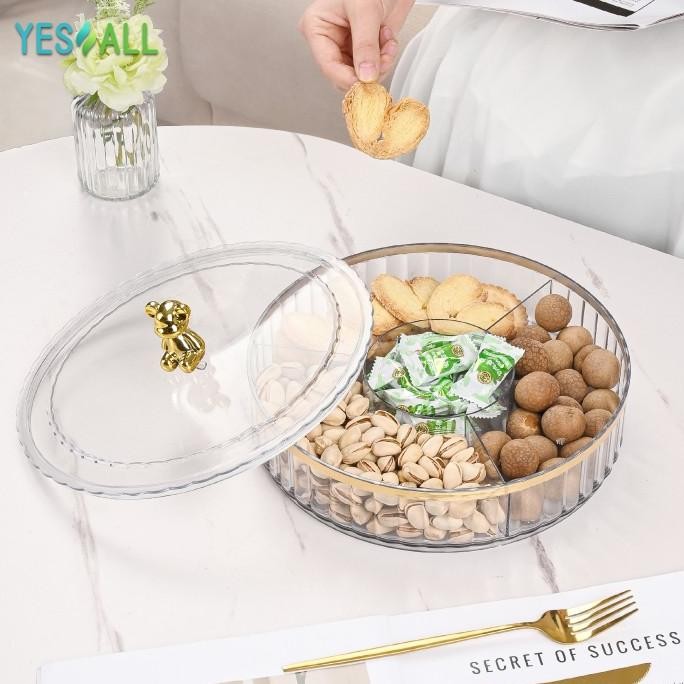 YESALL Toples Imlek Toples Lebaran Aesthetic Tingkat Beruang - Rak Putar Storage Snack Cemilan Tople