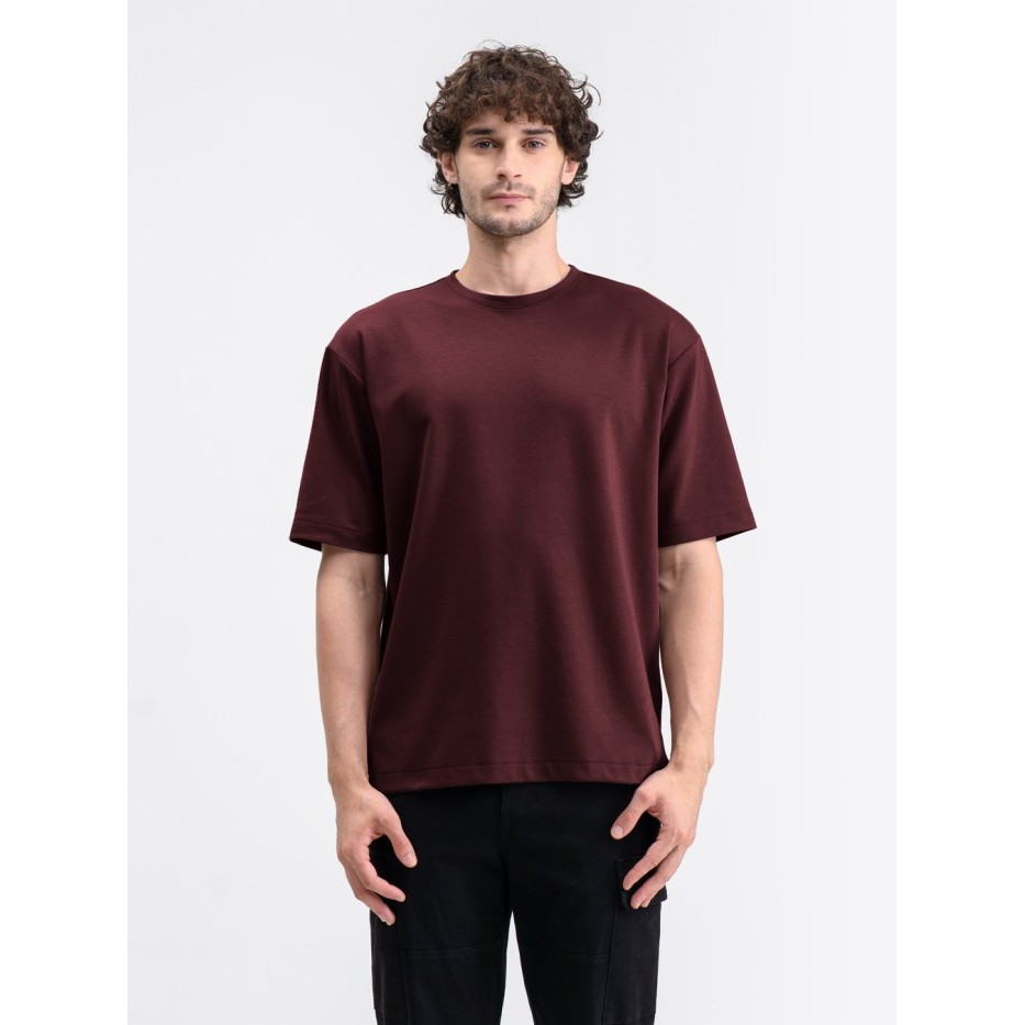 Livehaf - Boxy Ease Tee Wine