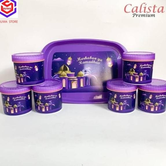 TOPLES NAMPAN Calista tonam Jumbo Set Lebaran 6 Toples dan Nampan