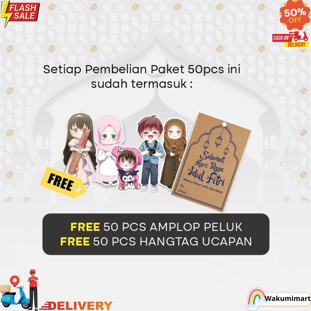 

Gable Box Lebaran Isi 50 Pcs / Box Hampers Idul Fitri / Parcel Hari Raya Prinperpack (Paket 50Pcs) D Best Seller