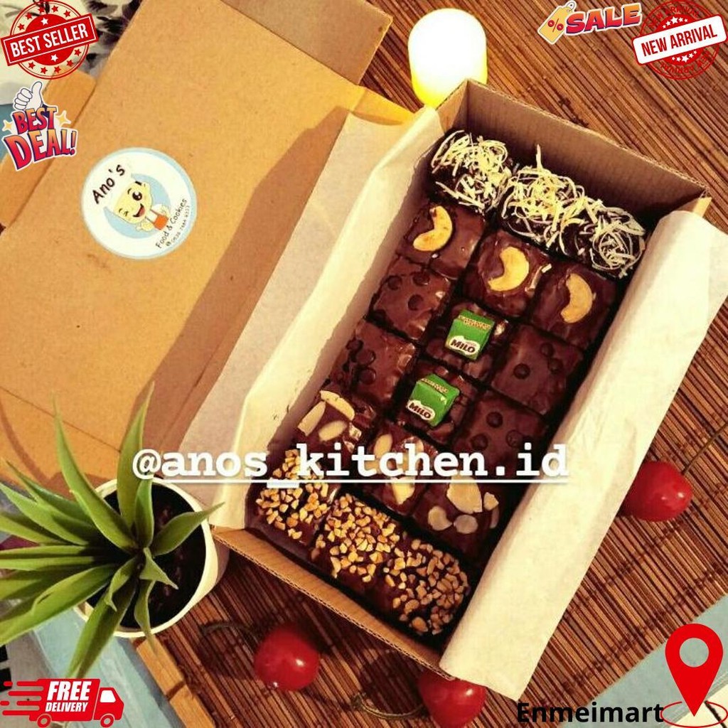 

Brownies Fudgy Dark Cokelat Skat 20X10 (Isi 18 Pcs) (Produk Terbaru Hari Ini) D Gratis Ongkir