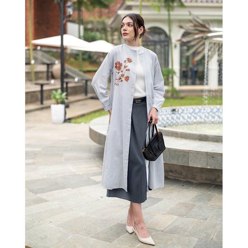 Sale Heaven Lights - Ciara Midi - Grey - Midi Dress Wanita