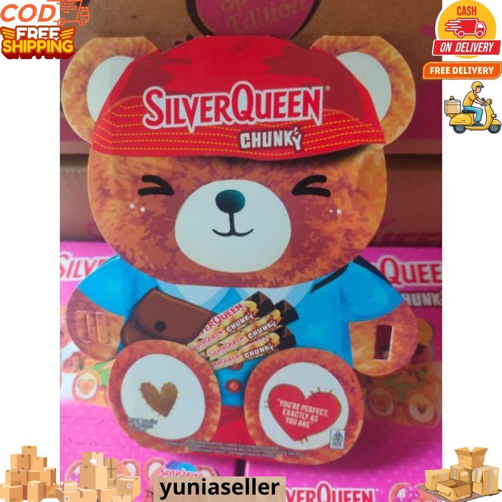 

Silverqueen Bear Valentine Chunky Cashew Special Edition 1 Pack Isi 3 @30Gr D Sale