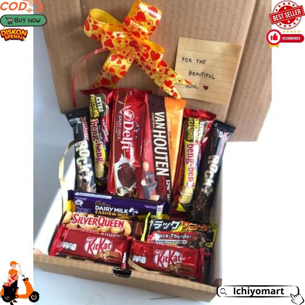 

(Free Greeting Card) Snack Box Coklat Edition 2 / Snack Box / Hampers Snack / Hampers Hadiah Wisuda D Promo Puncak