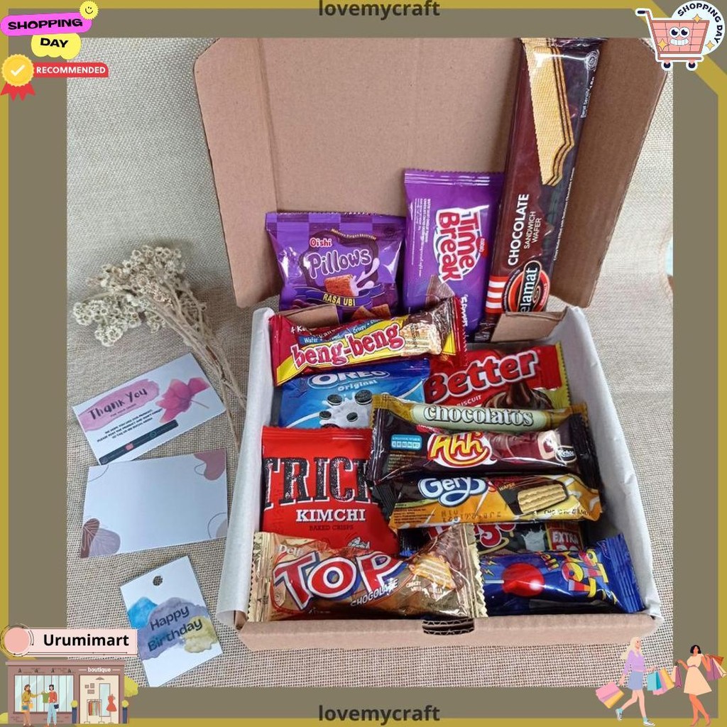 

Snack Box Isi 13 Pcs Gift Box Hampers Free Request Gretting Card Hadiah Ulang Tahun Hadiah Wisuda D Cod