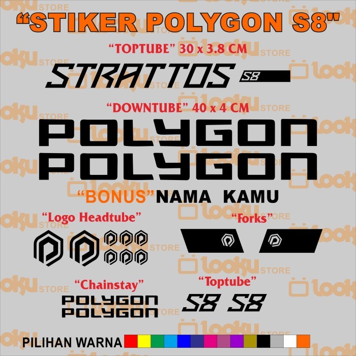 Stiker Polygon STRATTOS S8 Doff Varian