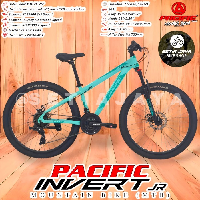 Sepeda Gunung MTB 26 Inch PACIFIC INVERT JR Steel 3x7 Speed Rem Cakram New