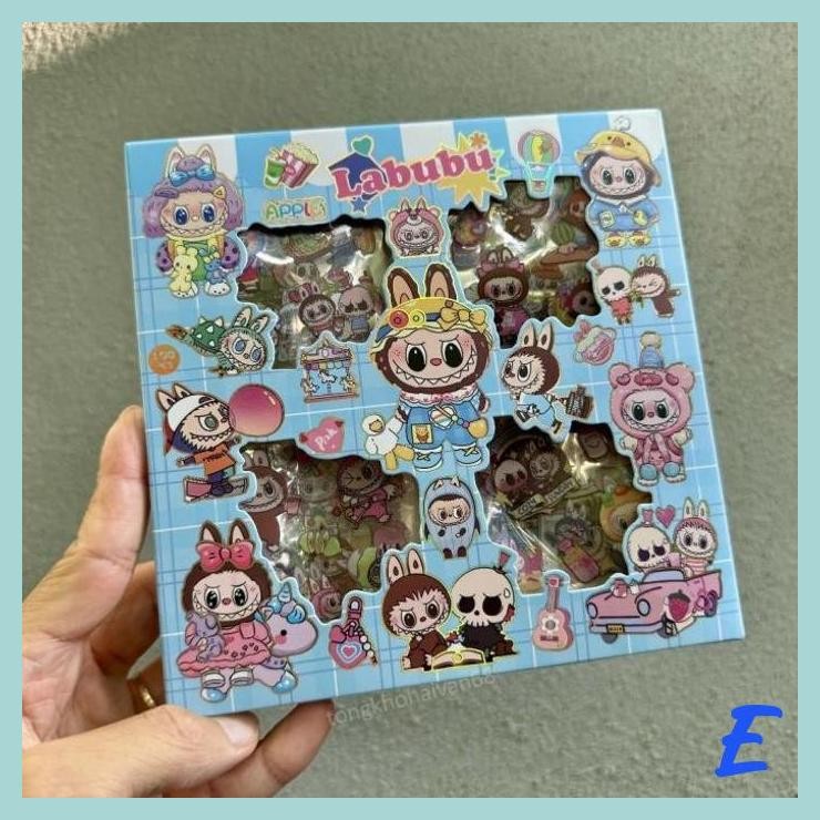 

| STV | STICKER LABUBU ISI 100 PCS/BOX DECORASI GELAS BUKU WATERPROOF ANTI AIR STIKER KARTUN/STICKER KARAKTER