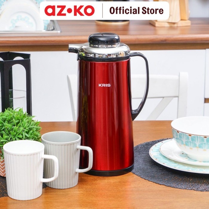 AZKO Kris Teko Vacuum Flask Dengan Glass Liner Wadah Air Minum Panas Termos Drinkware Perlengkapan