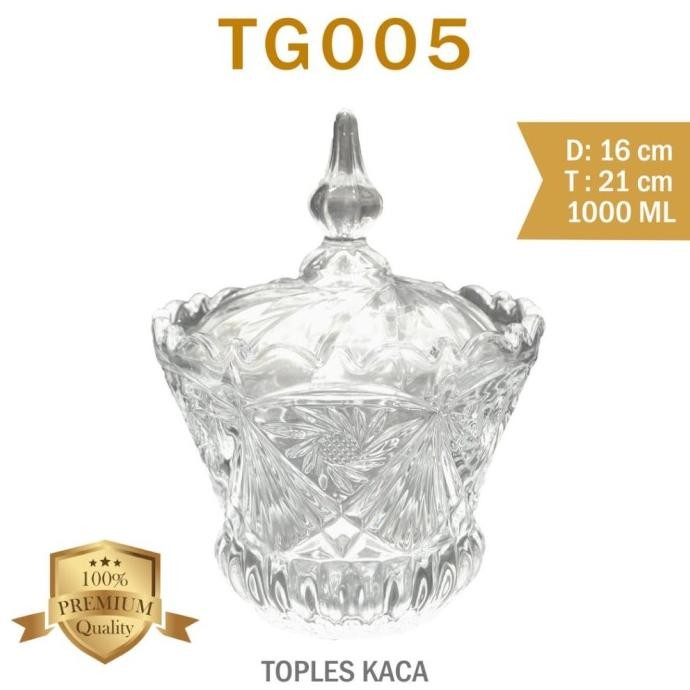 Model Terbaru Toples Kaca Lebaran Set Meh Kristal Besar Tg5