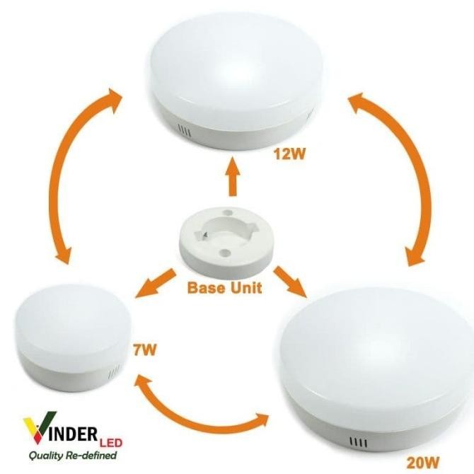 Grosir Vinder Lampu Led Downlight Outbow 12W Ezy Change - Natural White 4000K