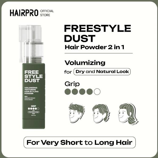 Sale Hairpro Freestyle Dust 2 In 1 - Hairnerds Hair Powder Pria Tabur & Spray