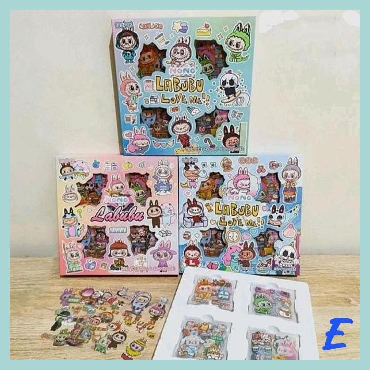 

| STV | STIKER ANAK-ANAK LABUBU VIRAL WATERPROOF ISI 100 PCS KARAKTER KARTUN KOREA