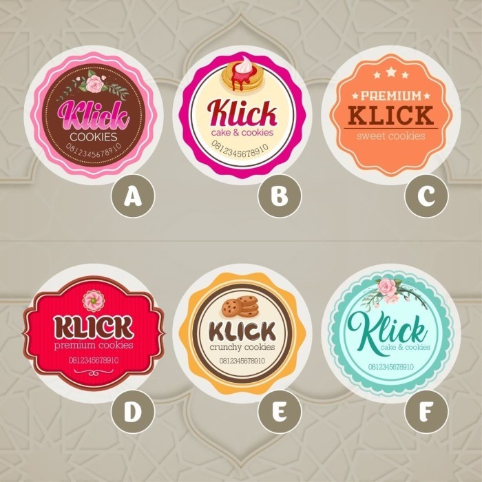 Sticker Label Produk Makanan / Minuman / Olshop / dll.