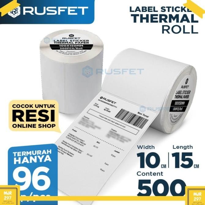 

LABEL TERMAL 100x150 STICKER LABEL BARCODE THERMAL LABEL RESI TERMAL
