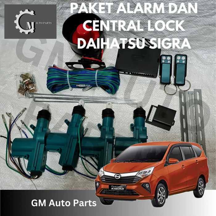 Paket Alarm dan Central Lock Sigra Bergaransi 1 tahun