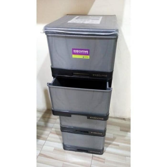 LEMARI PAKAIAN PLASTIK LACI 4 SUSUN BESAR/LACI PLASTIK SUSUN 4