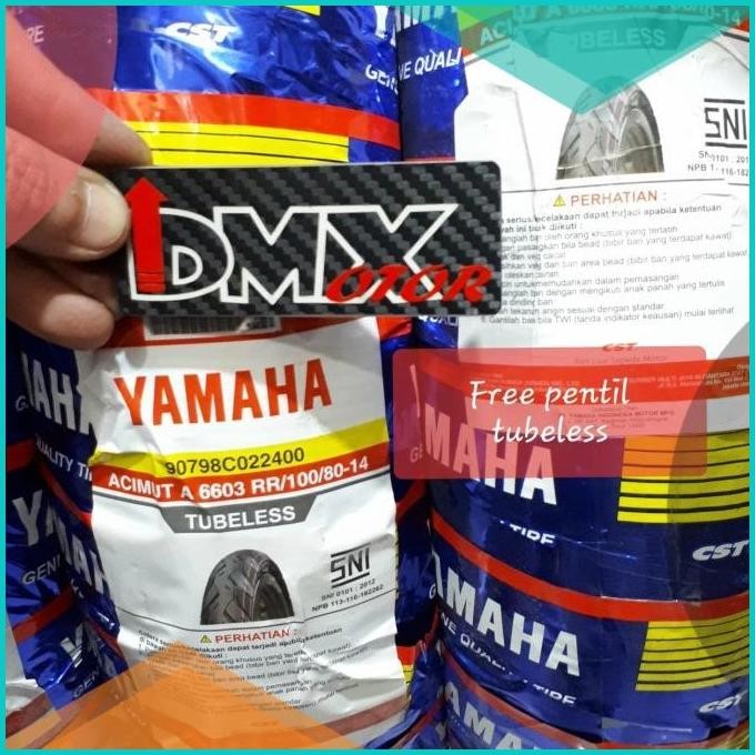 BAN TUBELESS YAMAHA CST ACIMUT UK 100 80 14 FREE PENTIL TUBELESS 07D35