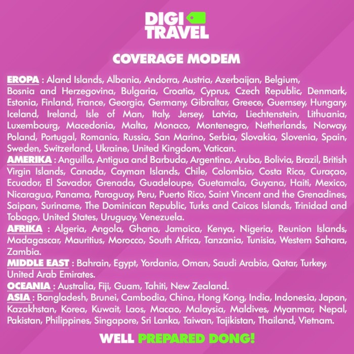 Digi Travel Modem Wifi Unlimited Modem Wifi Mobile Portable