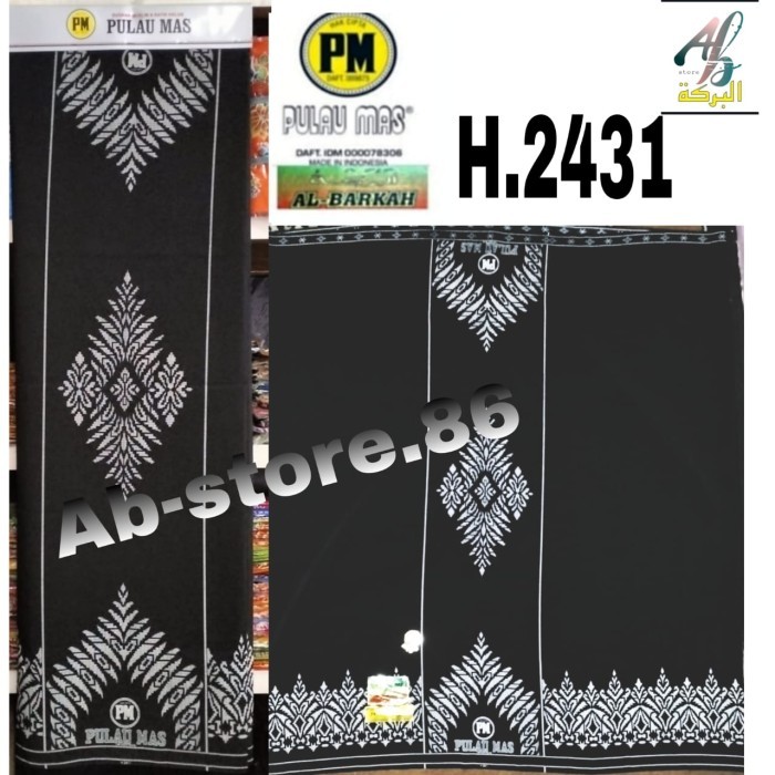 Terlaris Sarung Hitam Al Barkah Pulau mas jumbo original Sarung Pria Mewah SALE