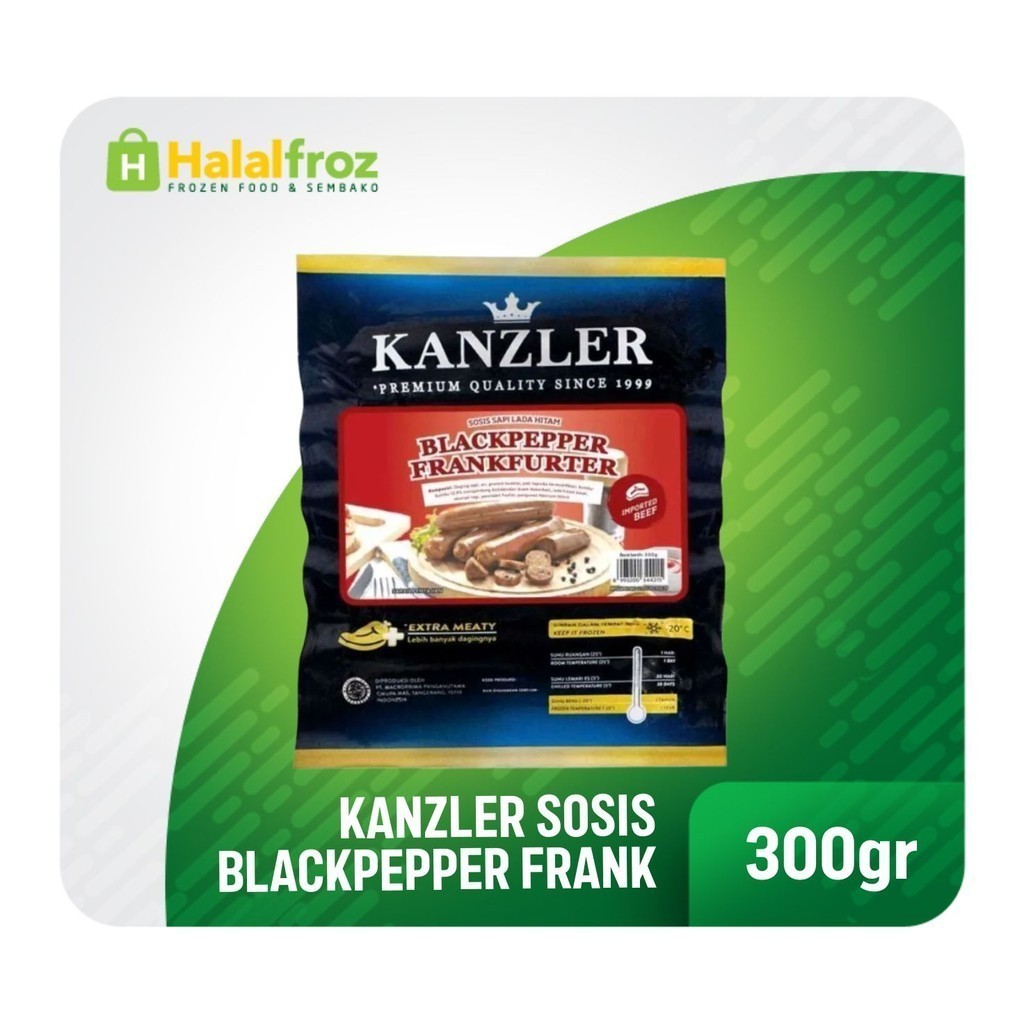 

Kanzler Black Pepper Frankfurter 300gr Gosend Ready, Paling murah, Terlaris