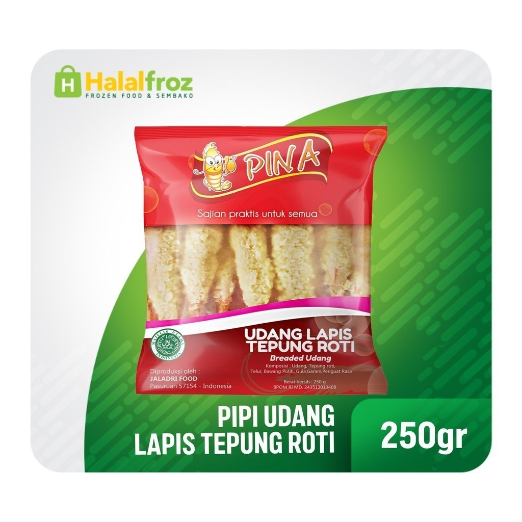 

UDANG LAPIS ROTI PINA 250 gram isi 8 pcsGosend Ready, Paling murah, Terlaris