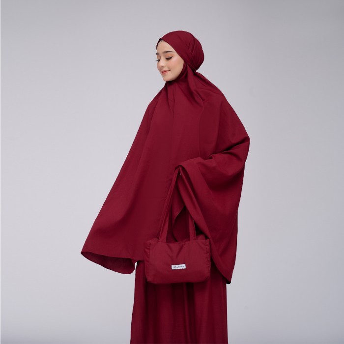 Zm Zaskia Mecca - Yefa Maroon Mukena #Gratisongkir #Sale #Discount