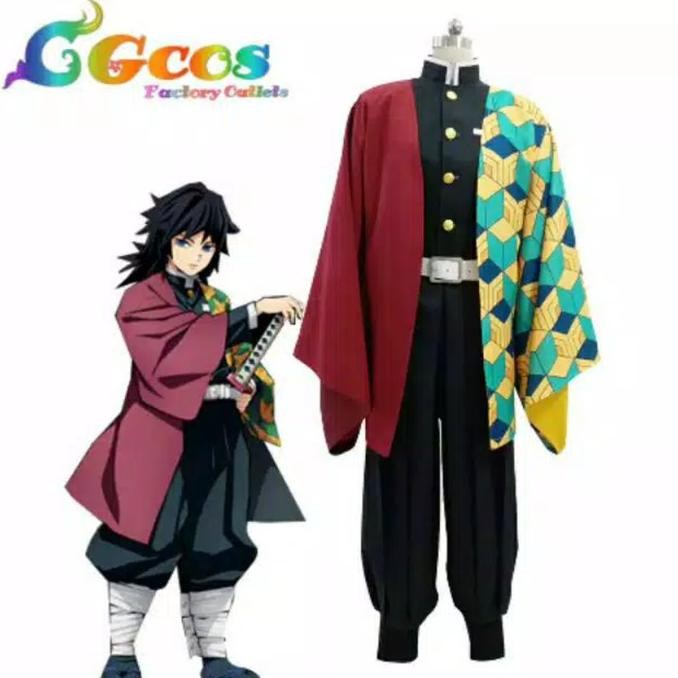KOSTUM PRIA Kimetsu No Yaiba Giyuu Tomioka Costume Cosplay