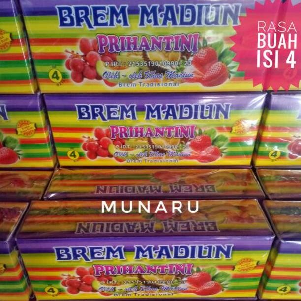 

NEW Brem Rasa Buah Jumbo isi 4 batang Brem Madiun Prihantini MURAH BERKUALITAS