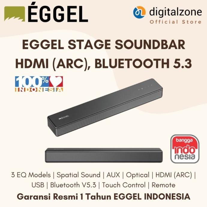 EGGEL STAGE SOUNDBAR HDMI ARC SOUNDBAR BLUETOOTH EGGEL SPEAKER