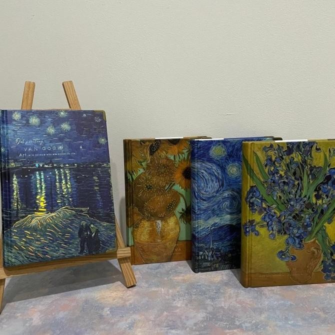 

RETRO VAN GOGH ART PLANNER | HARDCOVER NOTEBOOK DIARY ARTBOOK | AESTHETIC JOURNAL MULTIPLE PATTERN INNER PAGES