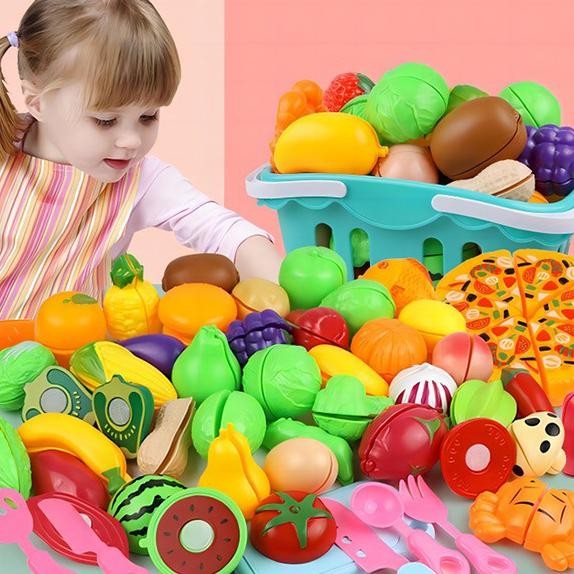 Cutting Fruitvegetablepizza Toy Mainan Buah Potong Ayur Cutting Fruit Toy Mainan Maa Maaan