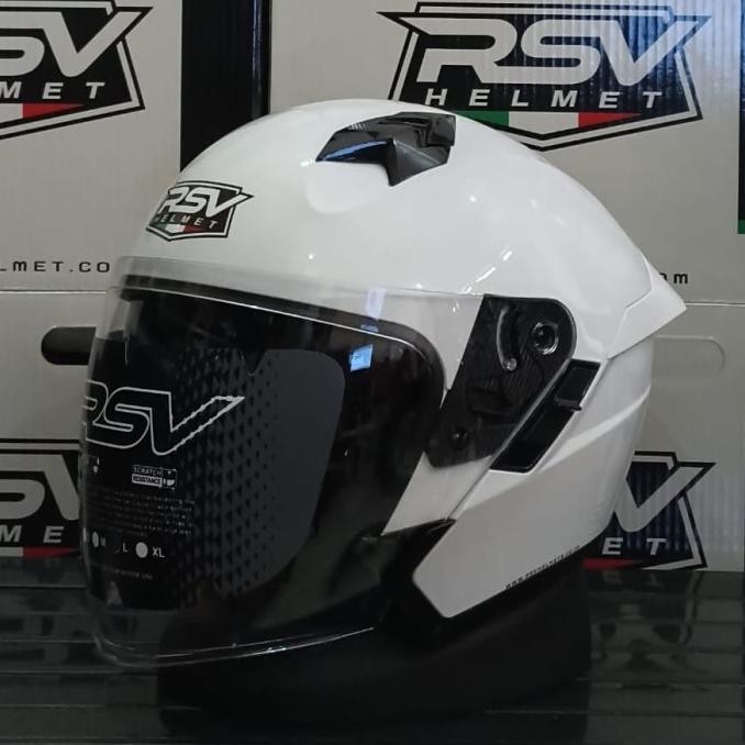 Helm Rsv Sv300 White Glossy - Helm Rsv Half Face Original Marvinmelindo