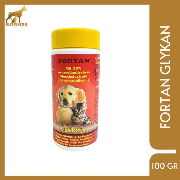 Terbaru vitamin anjing tua/ vitamin sendi kaki anjing/ fortan glykan 100gr