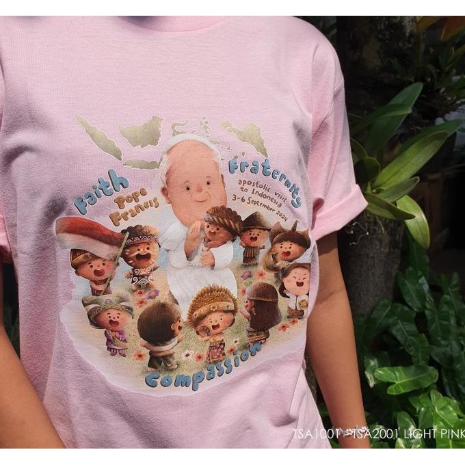 Sale T-Shirt Pope Francis Indonesia Visit For Kids