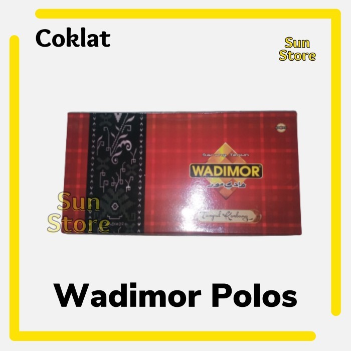 Sarung Tenun Wadimor Polos Warna Coklat Tumpal Kembang Original #Gratisongkir #Sale #Discount