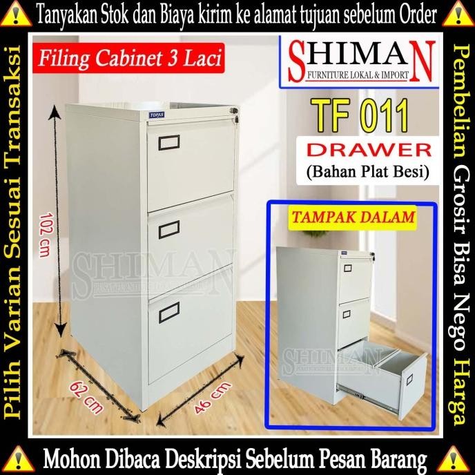 

BEBAS ONGKIR - Filling Cabinet 3 Laci TF-011 | Lemari Drawer 3 Laci