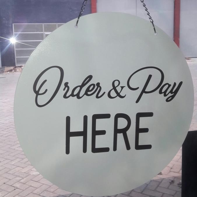 

TERMURAH - Sign acrylic Akrilik Order Pay Here