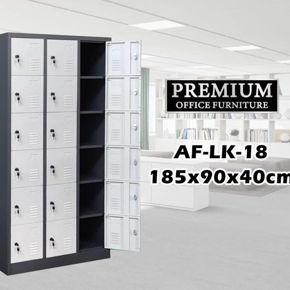 

TERMURAH - Lemari Loker Besi 18 pintu PREMIUM AF LK 18